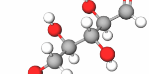 Image of a molecule of d-ribose used in the ingredients of the best drinks for energy, LemonAid